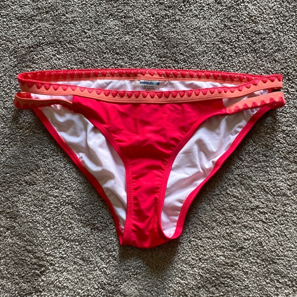 Swimsuits For All Pink Bikini Bottom SIZE 10 Waist Classic Fit NWOT